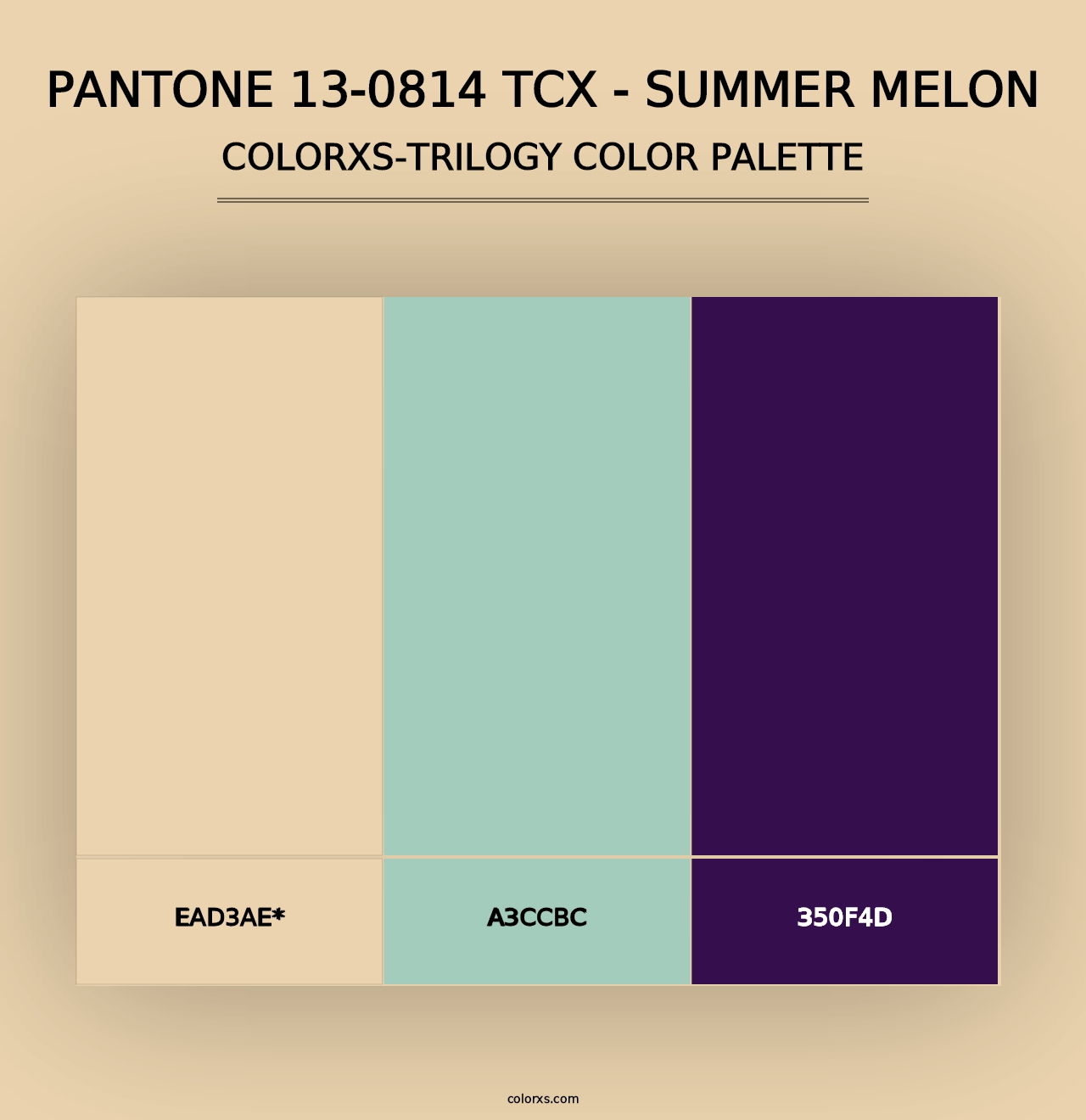 PANTONE 13-0814 TCX - Summer Melon - Colorxs Trilogy Palette