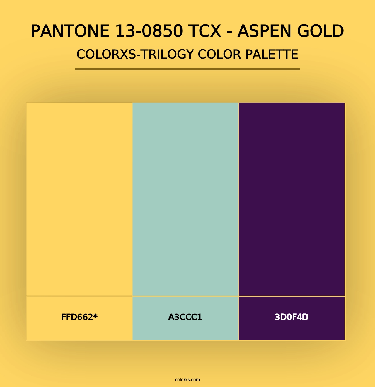 PANTONE 13-0850 TCX - Aspen Gold - Colorxs Trilogy Palette