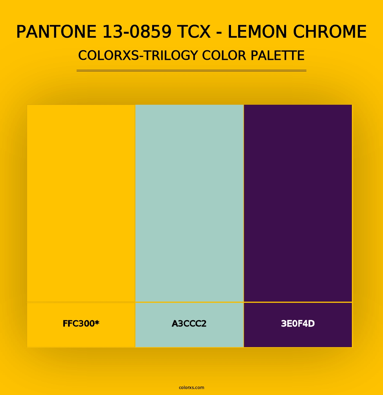 PANTONE 13-0859 TCX - Lemon Chrome - Colorxs Trilogy Palette