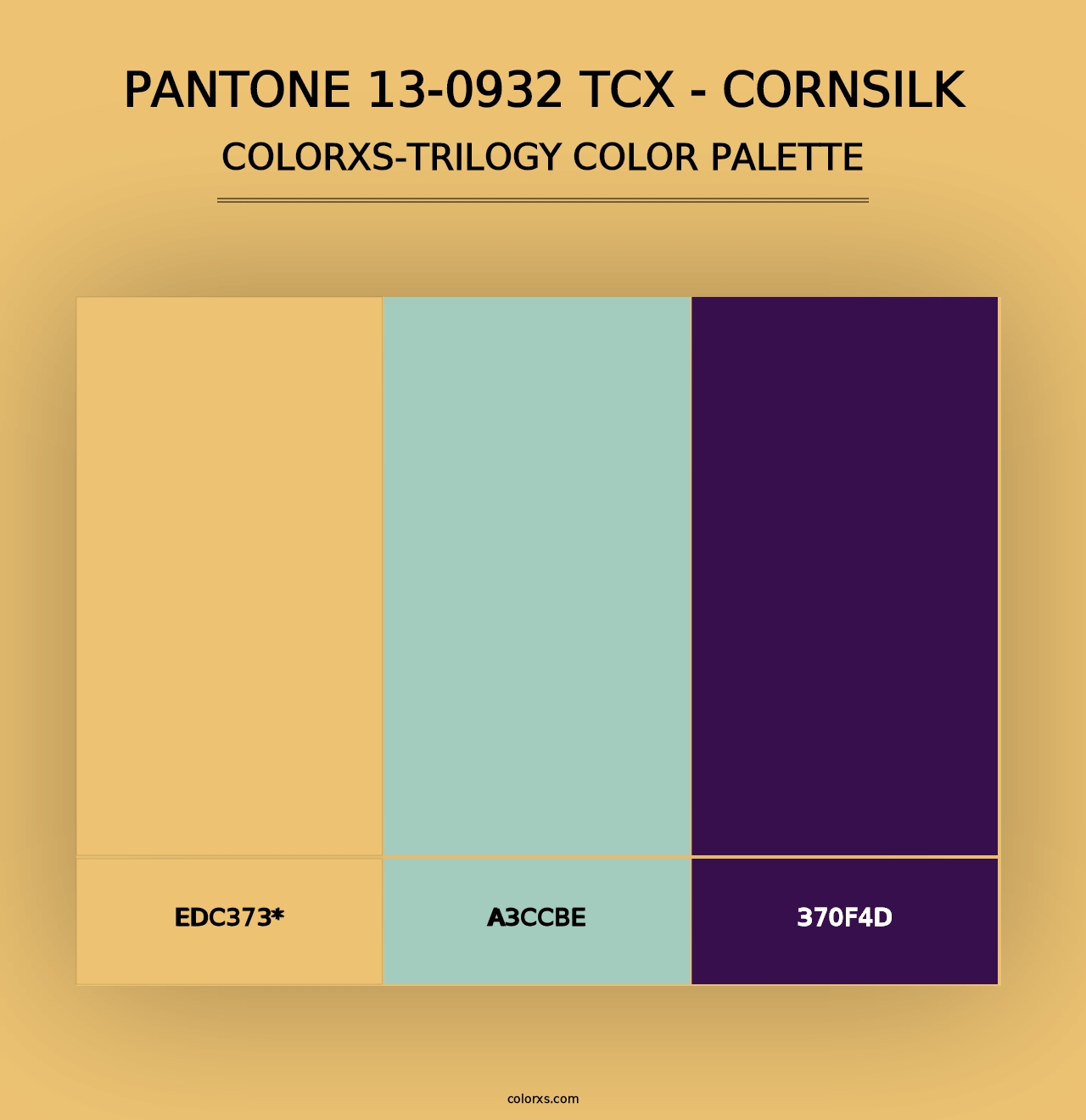 PANTONE 13-0932 TCX - Cornsilk - Colorxs Trilogy Palette