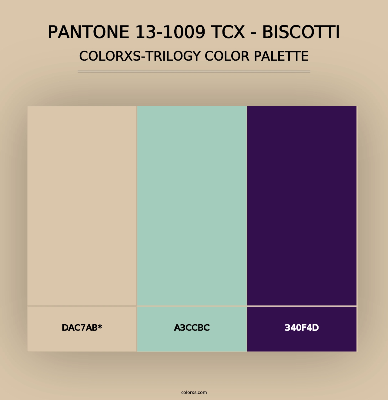 PANTONE 13-1009 TCX - Biscotti - Colorxs Trilogy Palette