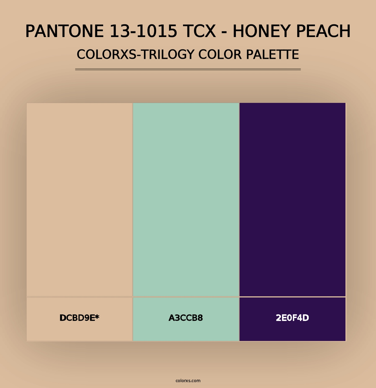 PANTONE 13-1015 TCX - Honey Peach - Colorxs Trilogy Palette