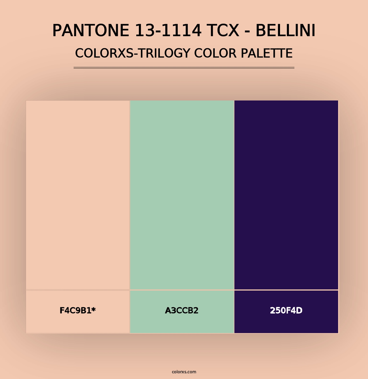 PANTONE 13-1114 TCX - Bellini - Colorxs Trilogy Palette