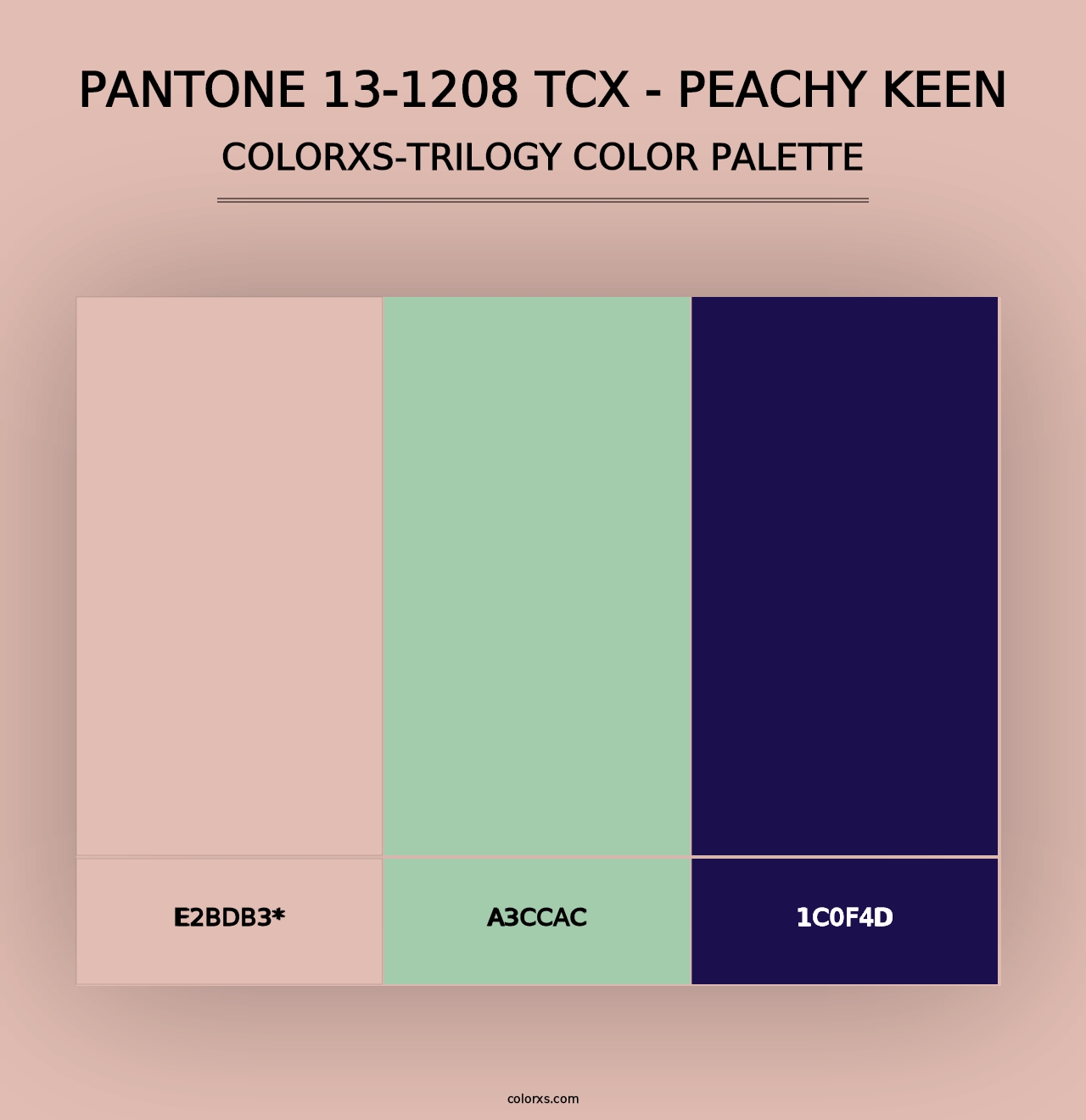 PANTONE 13-1208 TCX - Peachy Keen - Colorxs Trilogy Palette