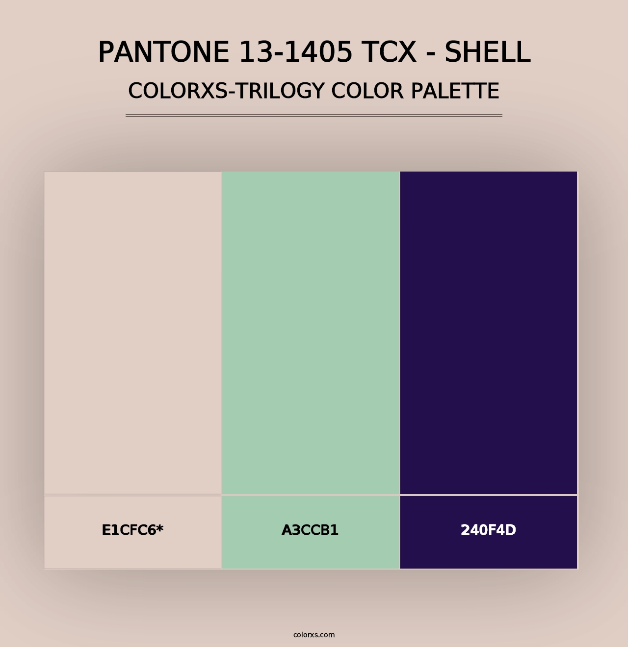 PANTONE 13-1405 TCX - Shell - Colorxs Trilogy Palette