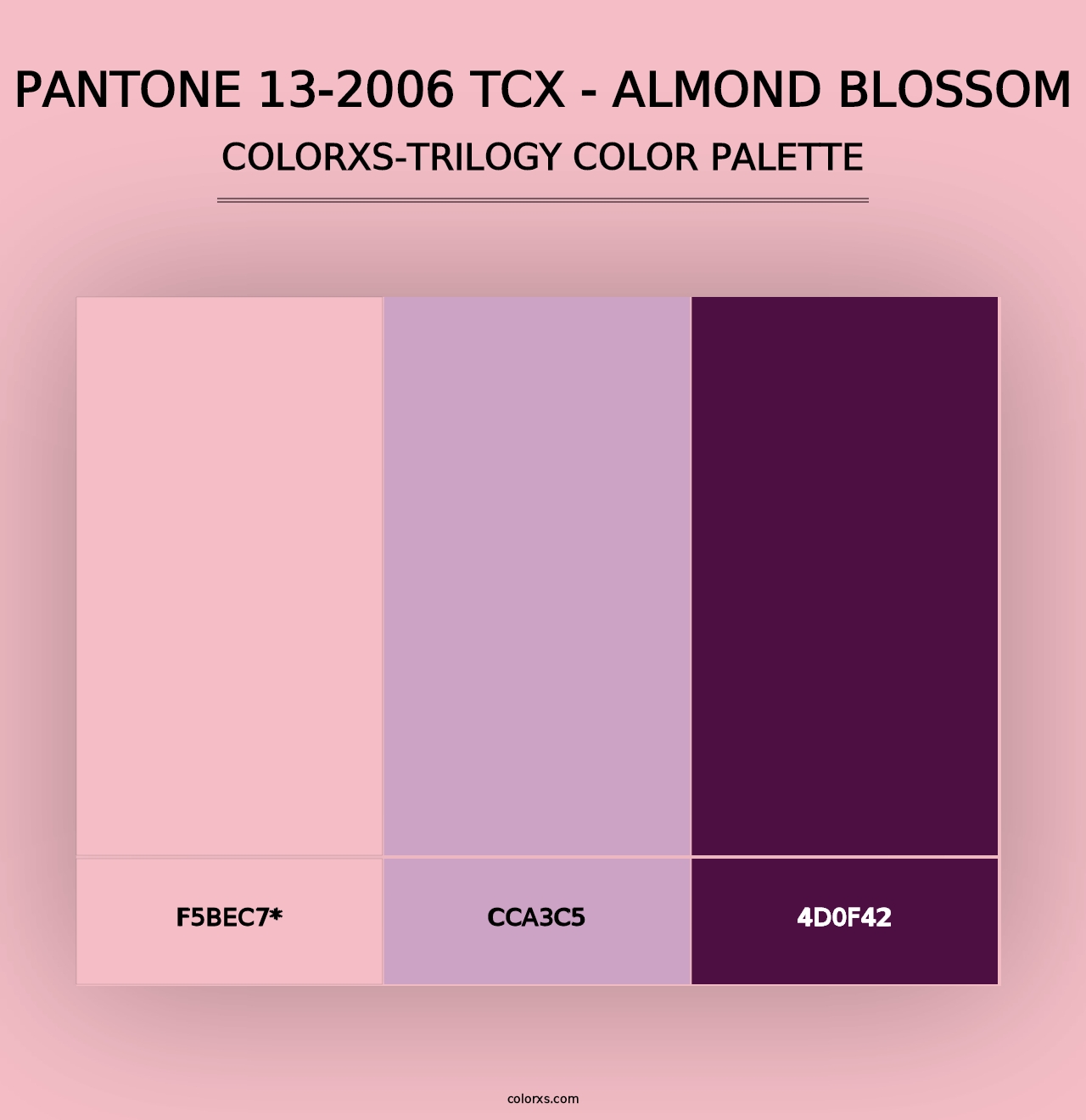 PANTONE 13-2006 TCX - Almond Blossom - Colorxs Trilogy Palette