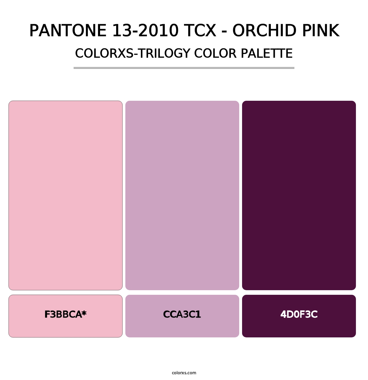 PANTONE 13-2010 TCX - Orchid Pink - Colorxs Trilogy Palette