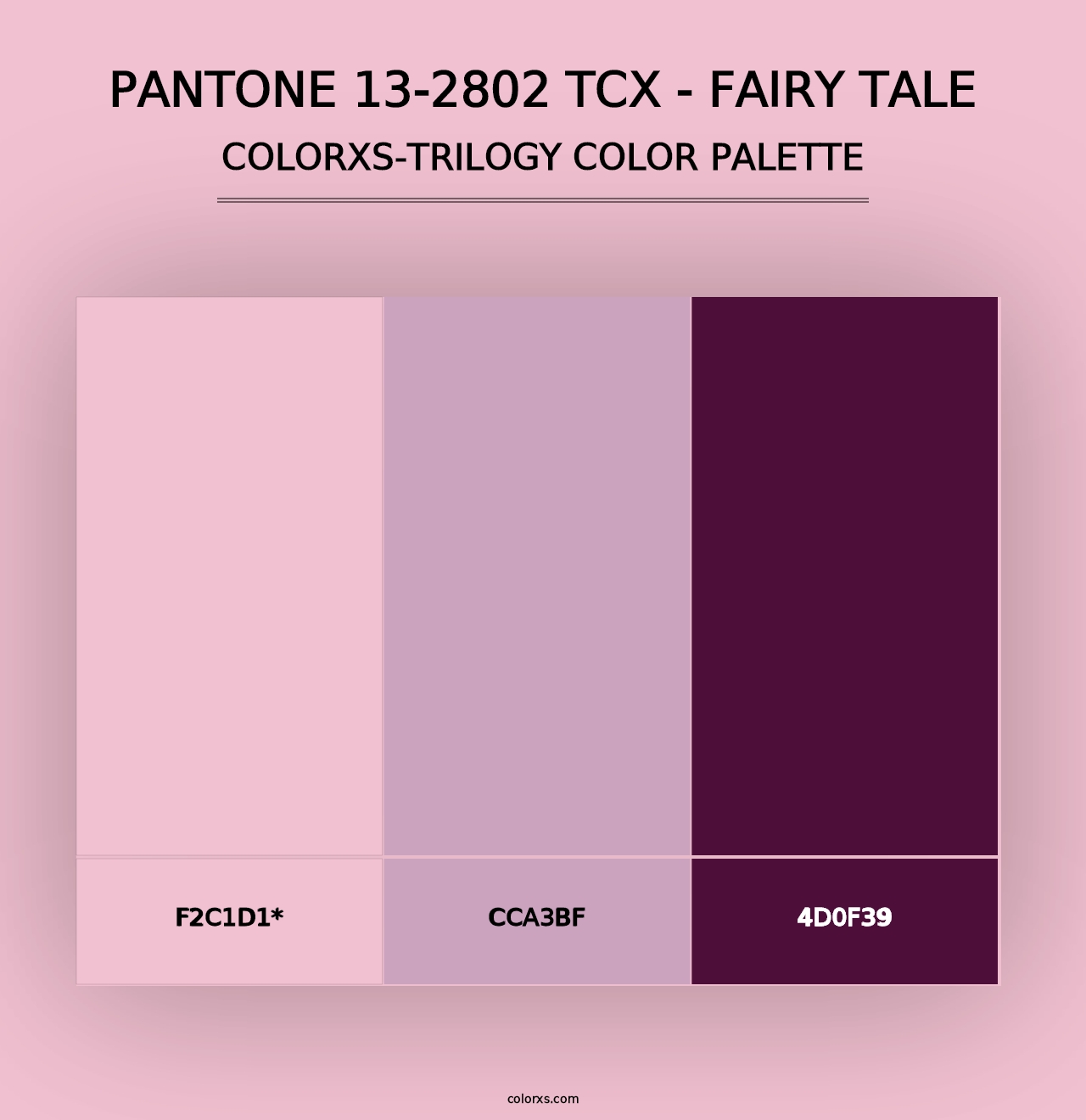 PANTONE 13-2802 TCX - Fairy Tale - Colorxs Trilogy Palette