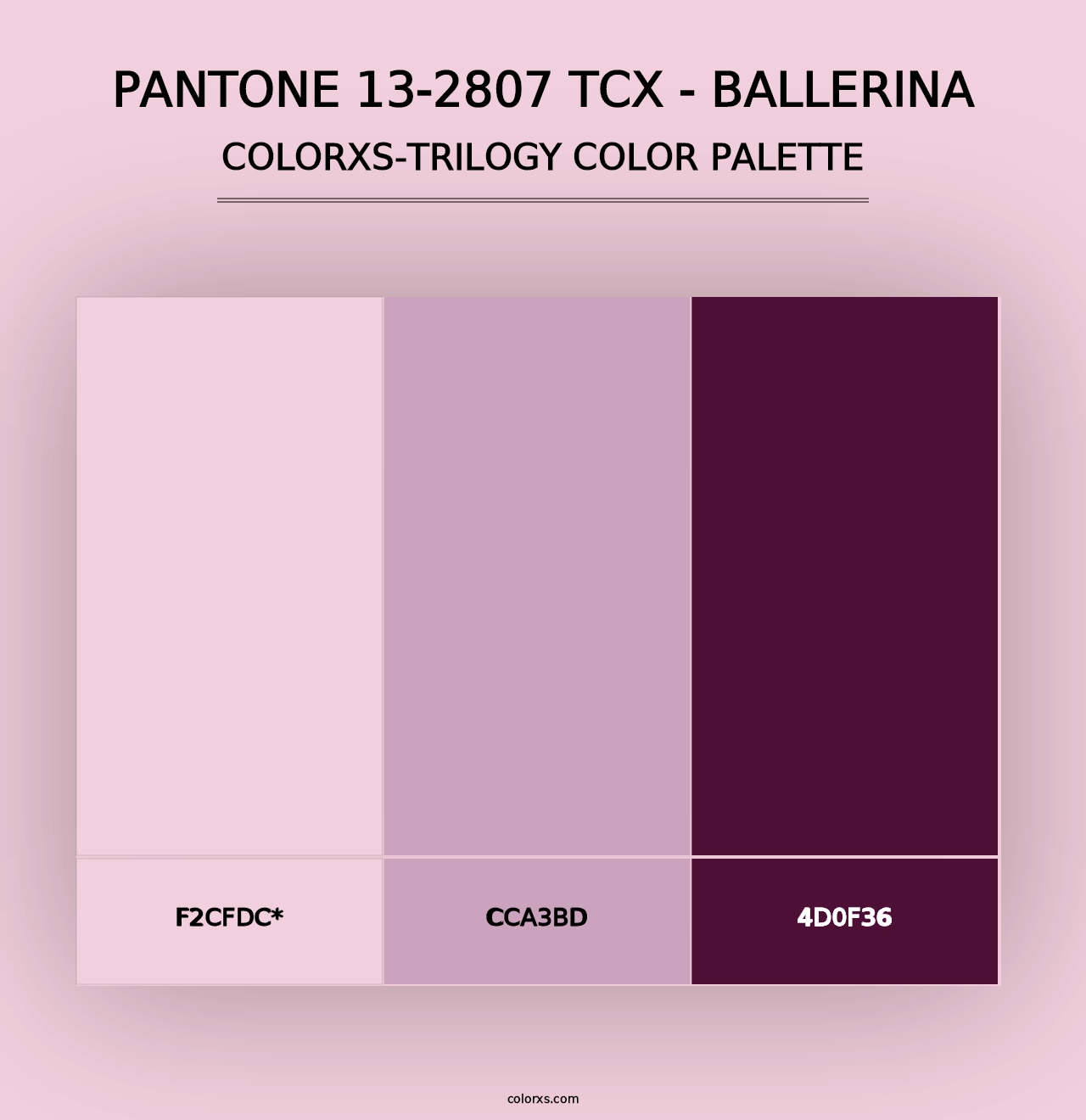 PANTONE 13-2807 TCX - Ballerina - Colorxs Trilogy Palette