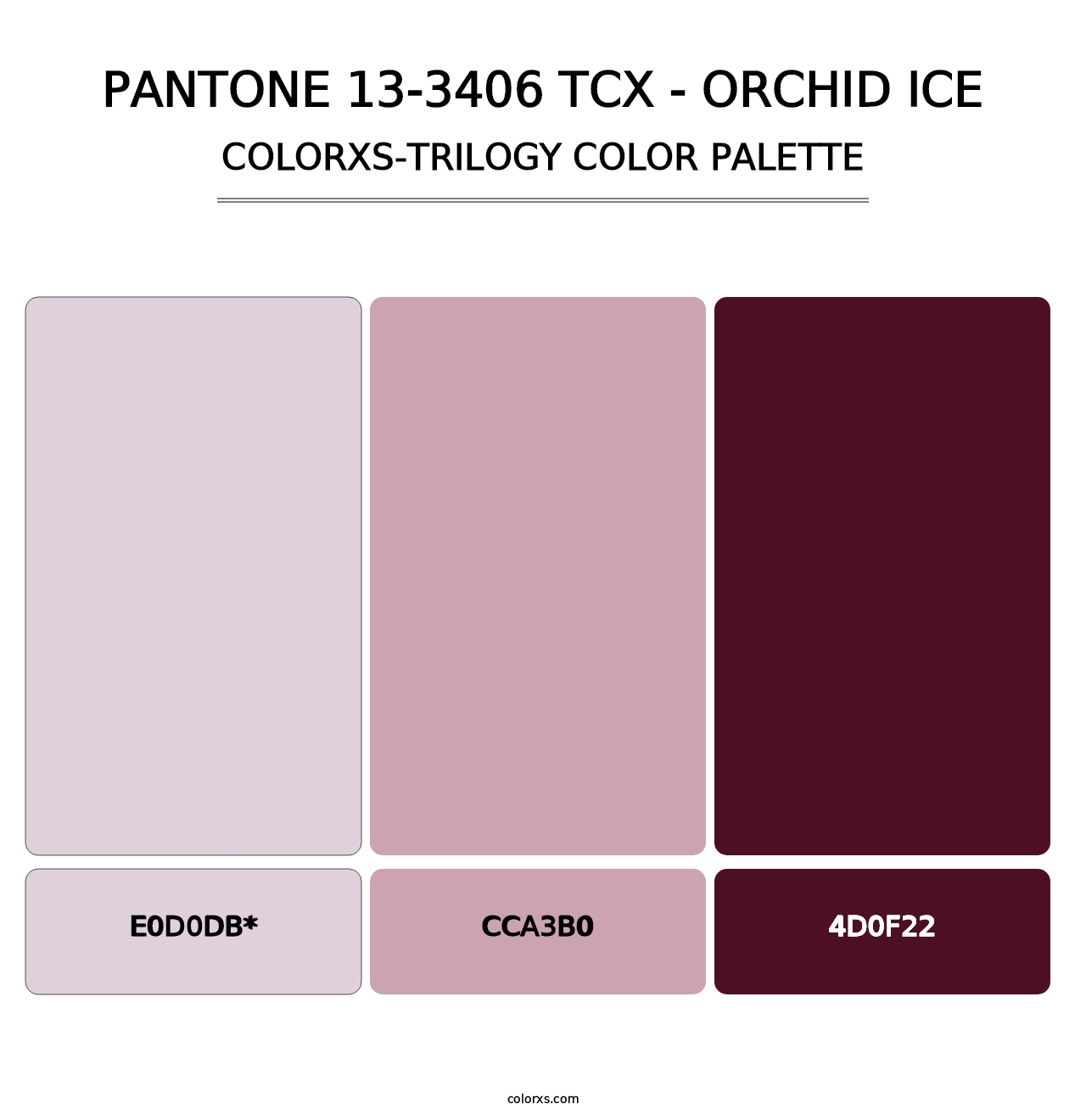 PANTONE 13-3406 TCX - Orchid Ice - Colorxs Trilogy Palette