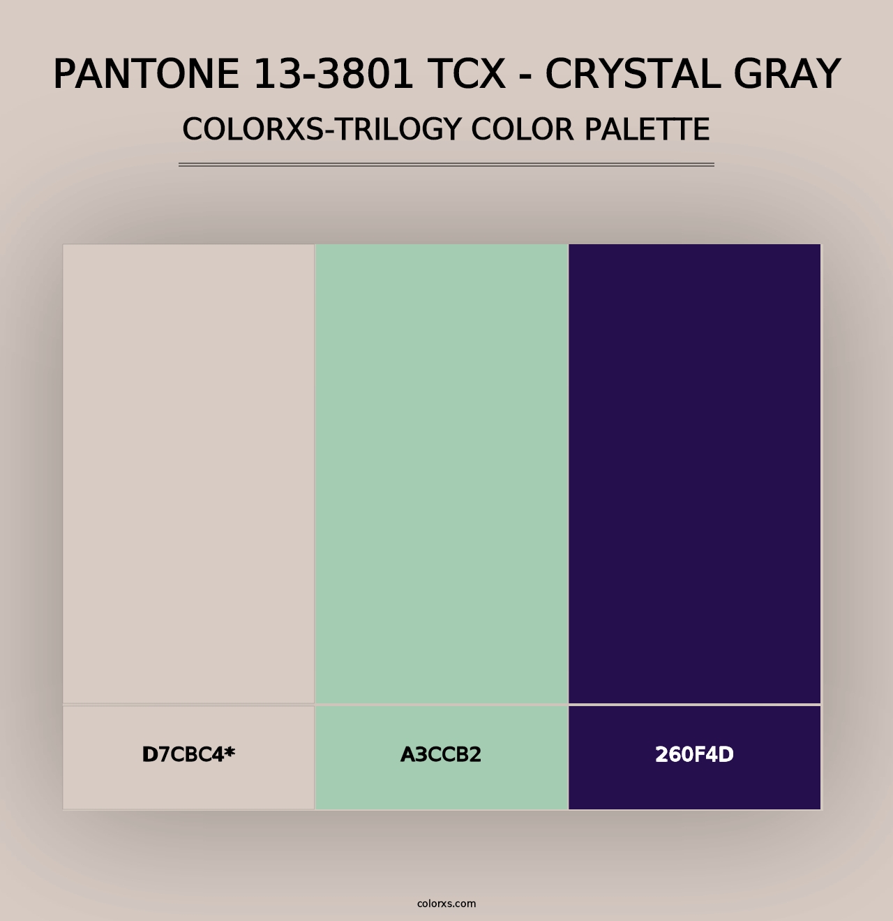 PANTONE 13-3801 TCX - Crystal Gray - Colorxs Trilogy Palette