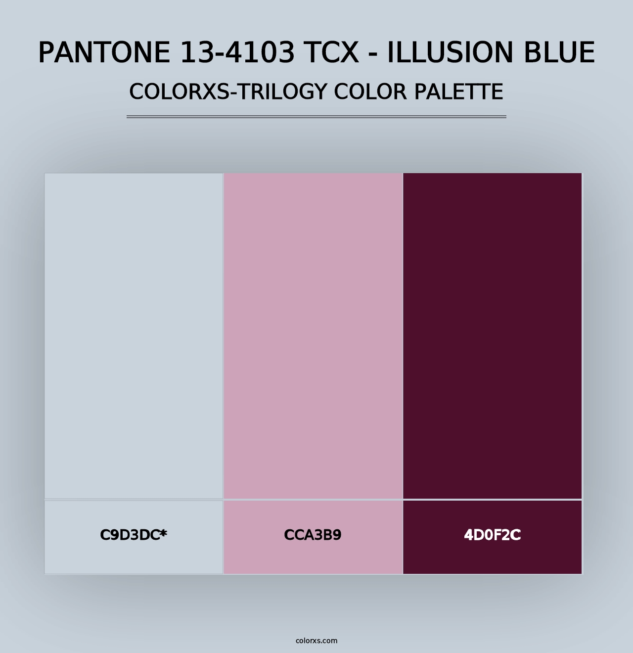 PANTONE 13-4103 TCX - Illusion Blue - Colorxs Trilogy Palette