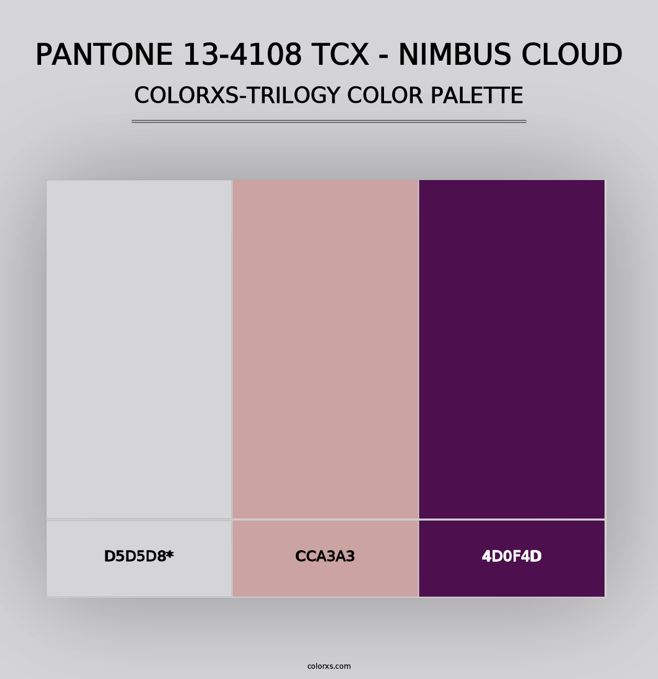 PANTONE 13-4108 TCX - Nimbus Cloud - Colorxs Trilogy Palette