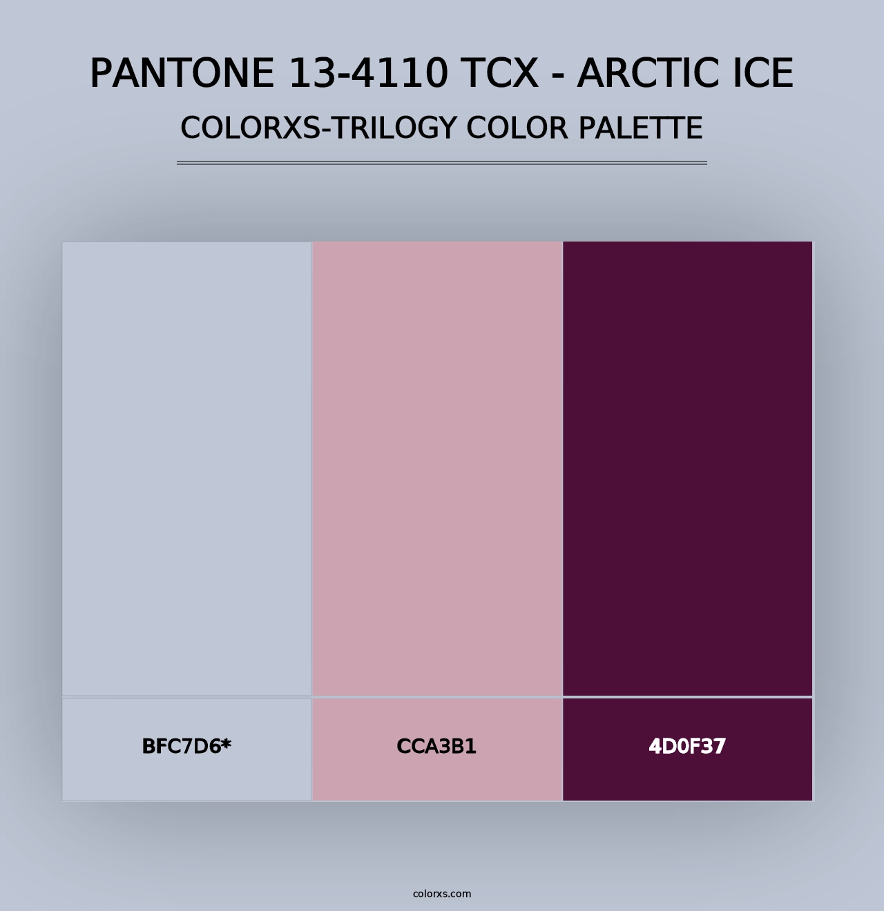 PANTONE 13-4110 TCX - Arctic Ice - Colorxs Trilogy Palette