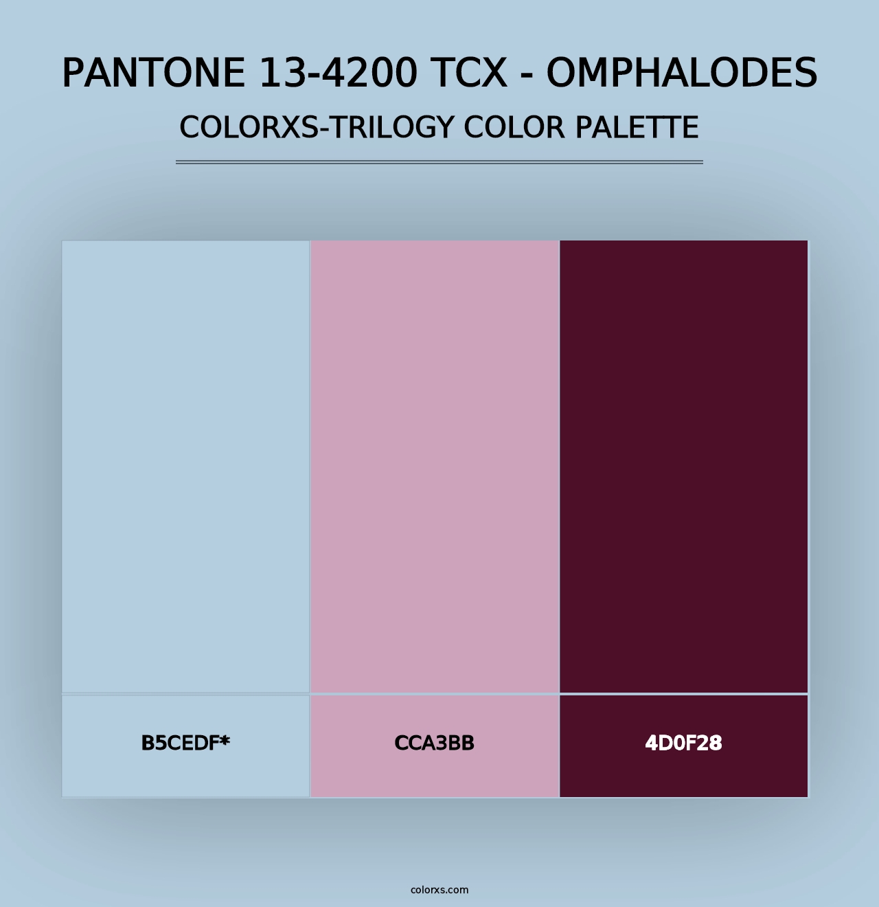 PANTONE 13-4200 TCX - Omphalodes - Colorxs Trilogy Palette