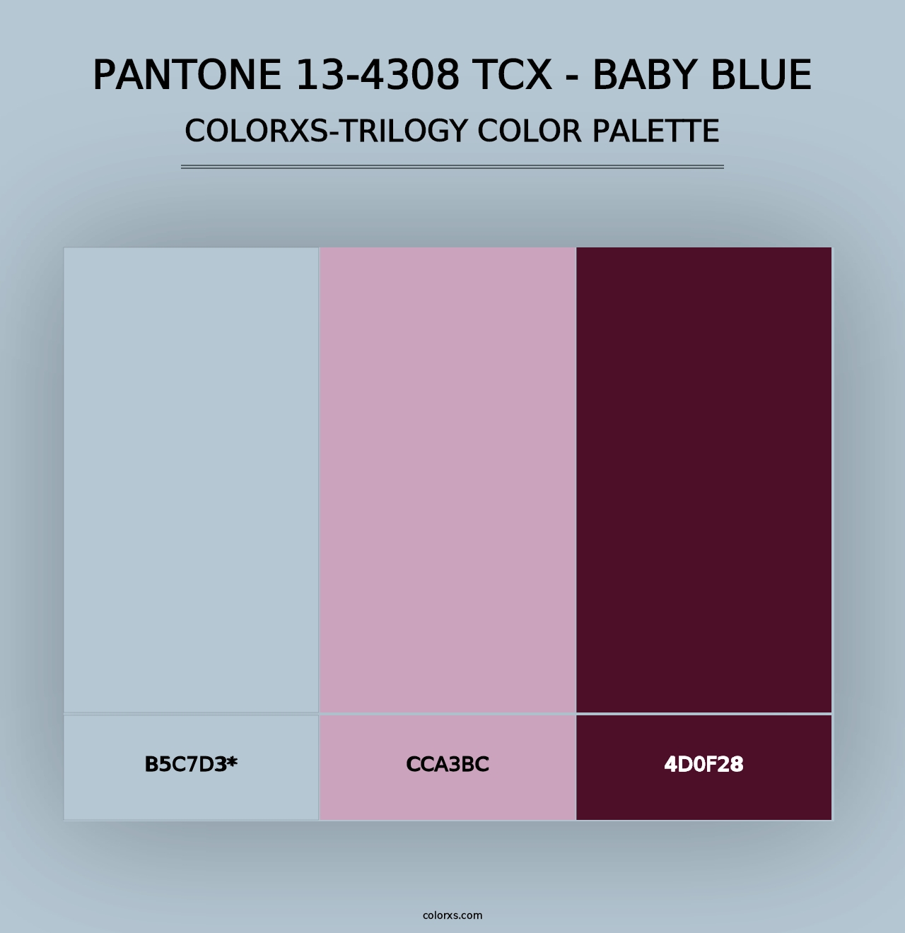 PANTONE 13-4308 TCX - Baby Blue - Colorxs Trilogy Palette