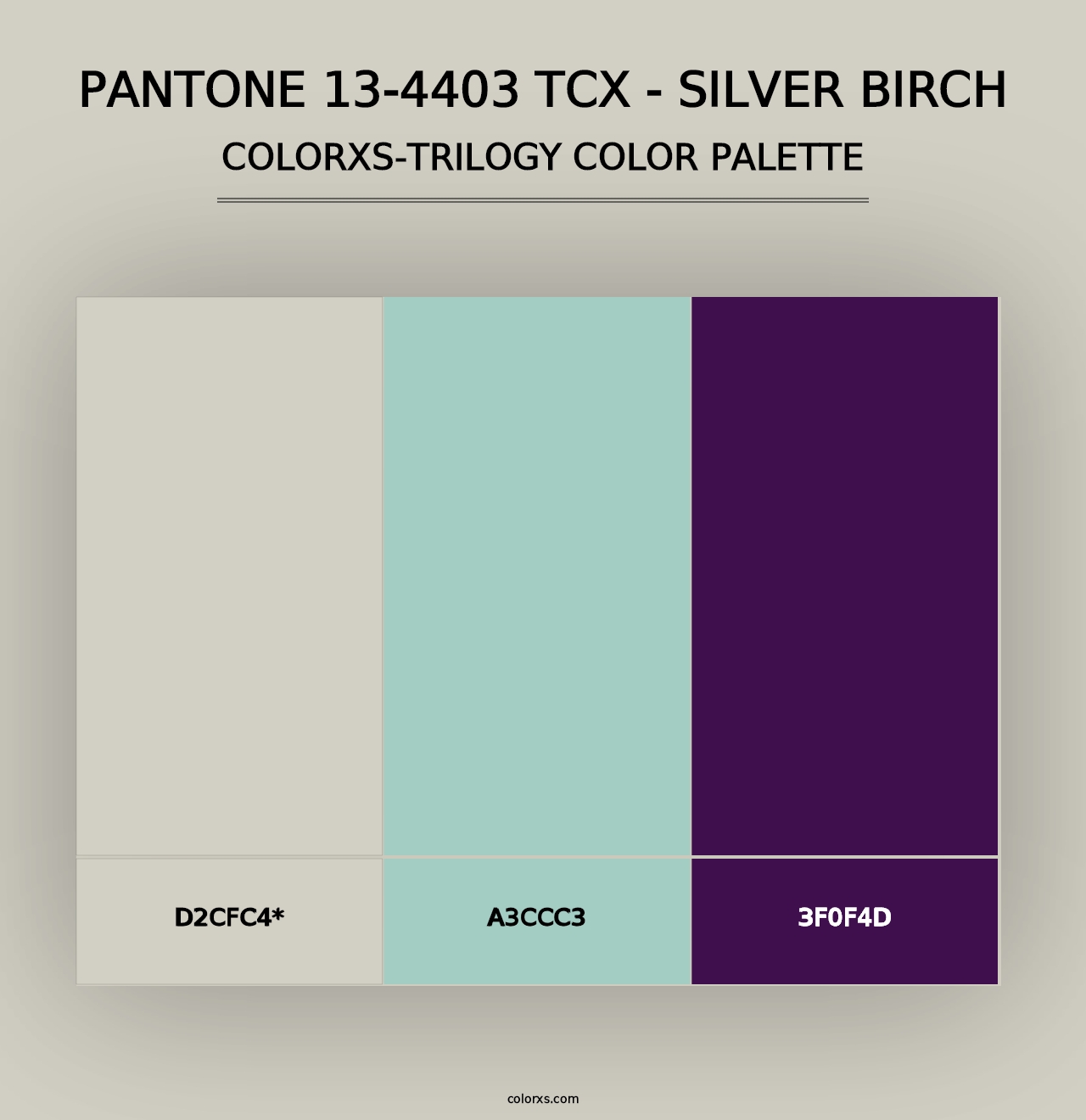 PANTONE 13-4403 TCX - Silver Birch - Colorxs Trilogy Palette