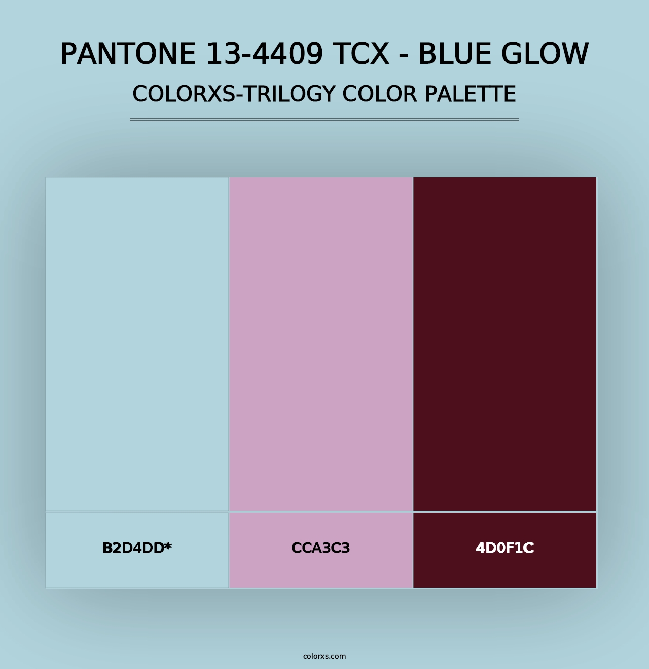 PANTONE 13-4409 TCX - Blue Glow - Colorxs Trilogy Palette