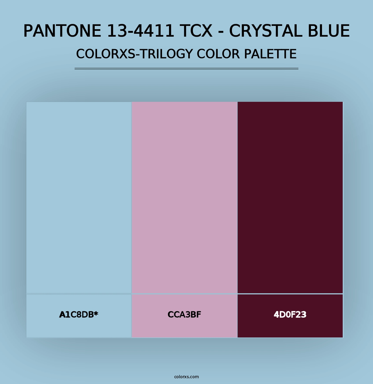 PANTONE 13-4411 TCX - Crystal Blue - Colorxs Trilogy Palette