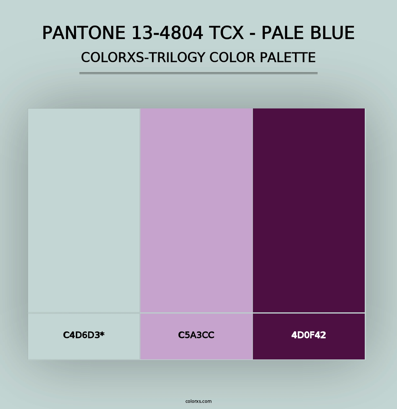 PANTONE 13-4804 TCX - Pale Blue - Colorxs Trilogy Palette