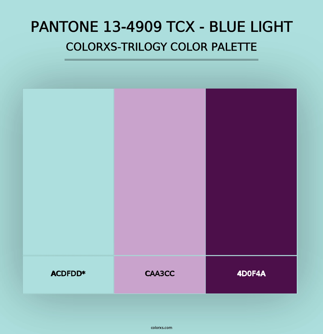 PANTONE 13-4909 TCX - Blue Light - Colorxs Trilogy Palette