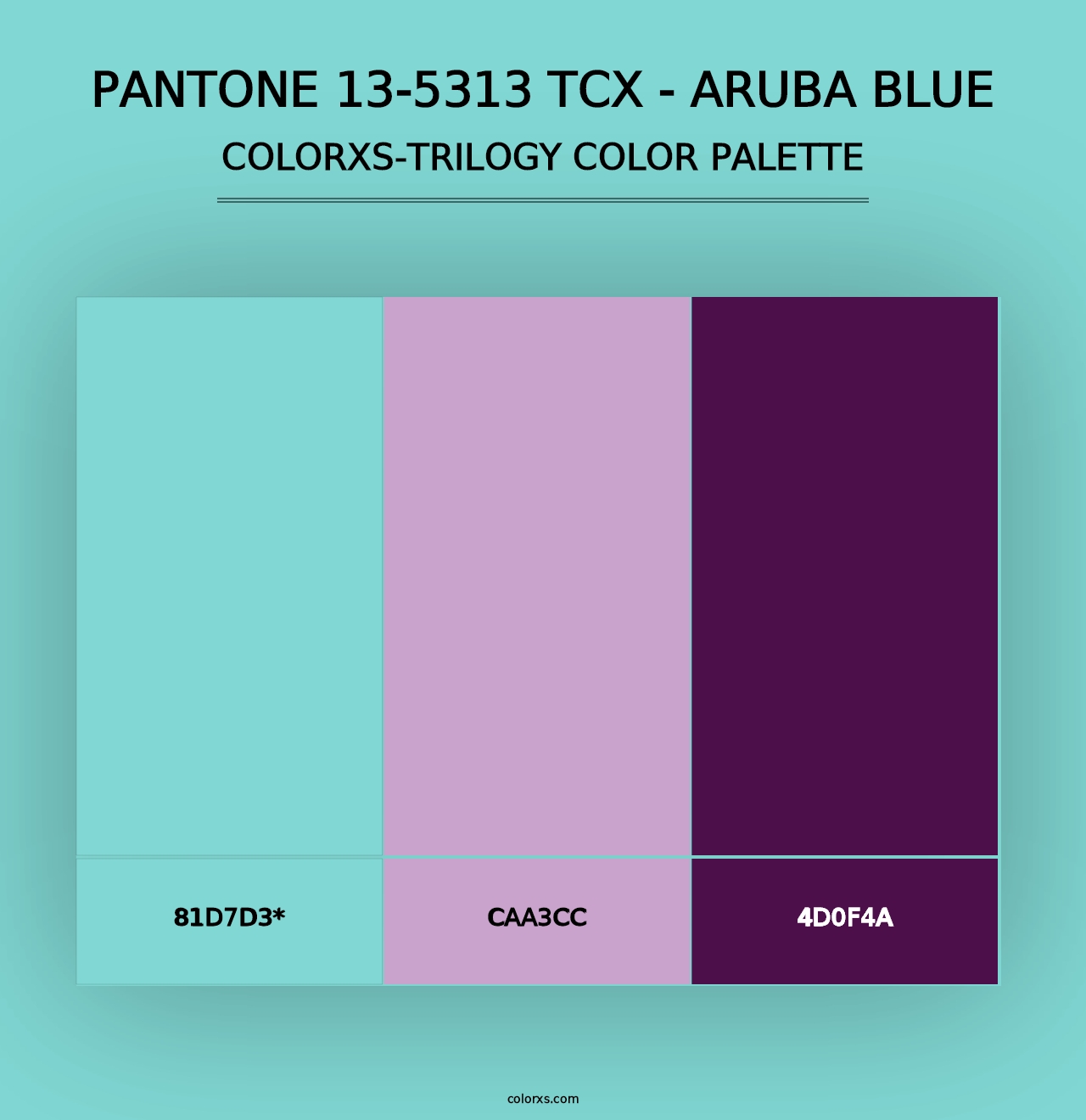 PANTONE 13-5313 TCX - Aruba Blue - Colorxs Trilogy Palette