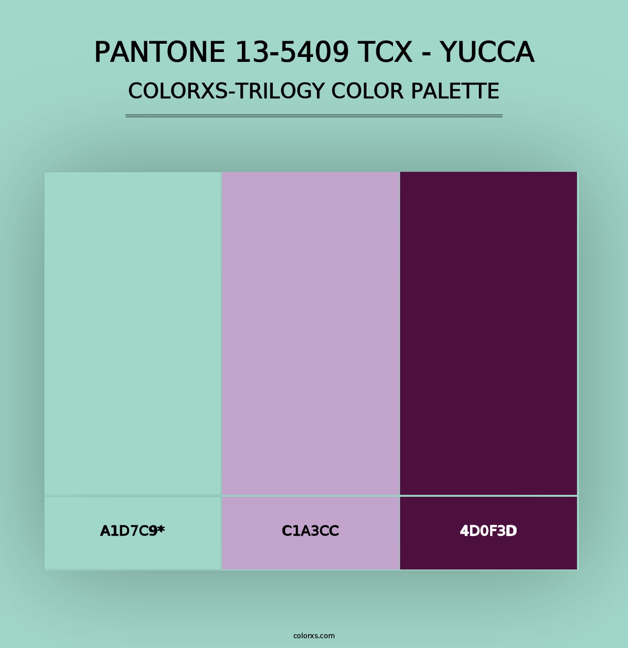 PANTONE 13-5409 TCX - Yucca - Colorxs Trilogy Palette