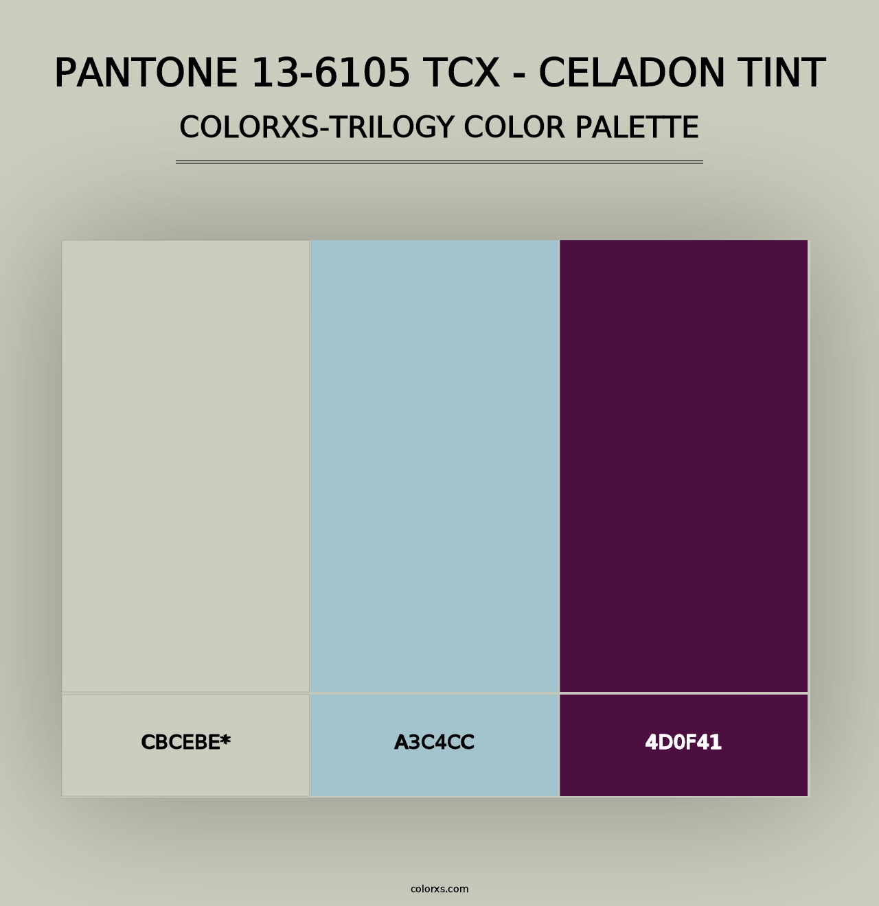 PANTONE 13-6105 TCX - Celadon Tint - Colorxs Trilogy Palette