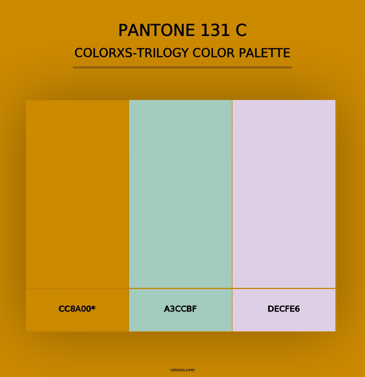 PANTONE 131 C - Colorxs Trilogy Palette