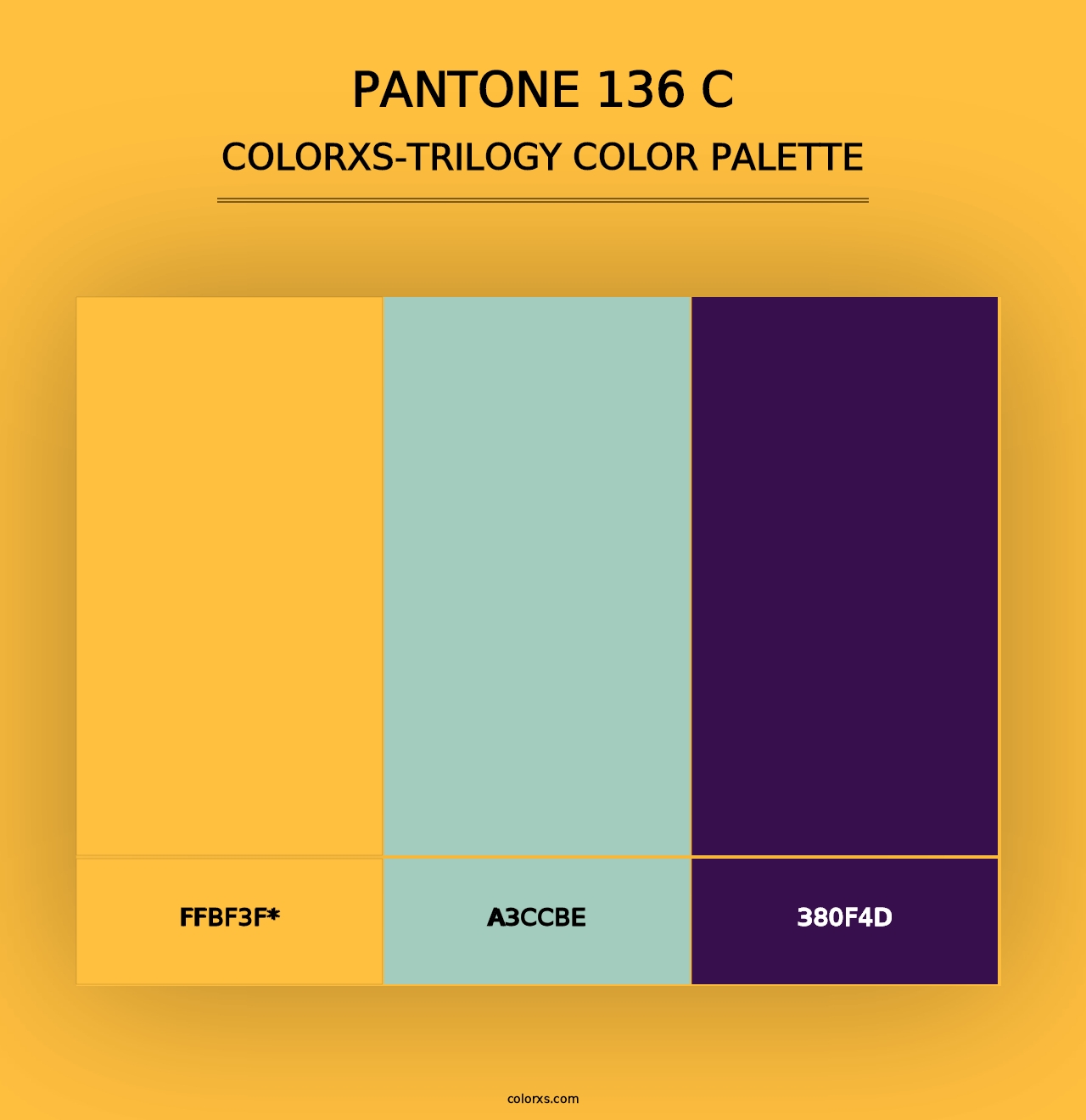 PANTONE 136 C - Colorxs Trilogy Palette