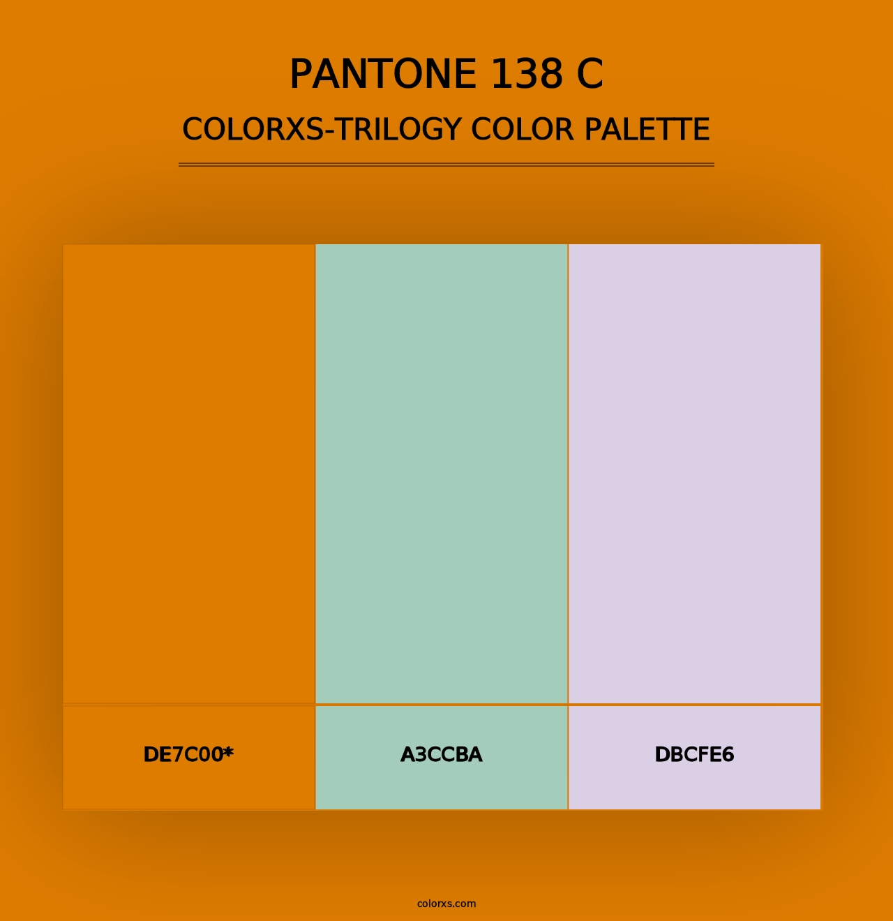 PANTONE 138 C - Colorxs Trilogy Palette