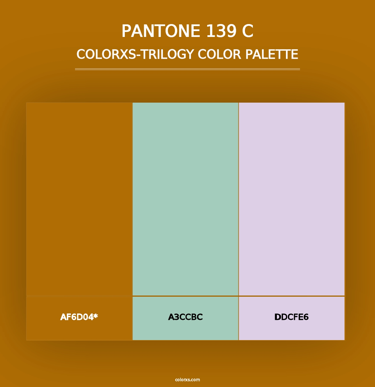 PANTONE 139 C - Colorxs Trilogy Palette