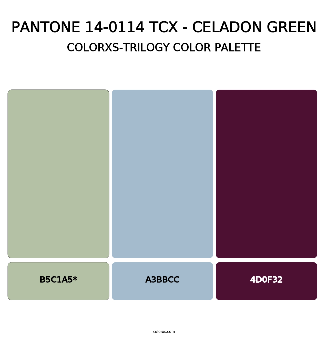 PANTONE 14-0114 TCX - Celadon Green - Colorxs Trilogy Palette