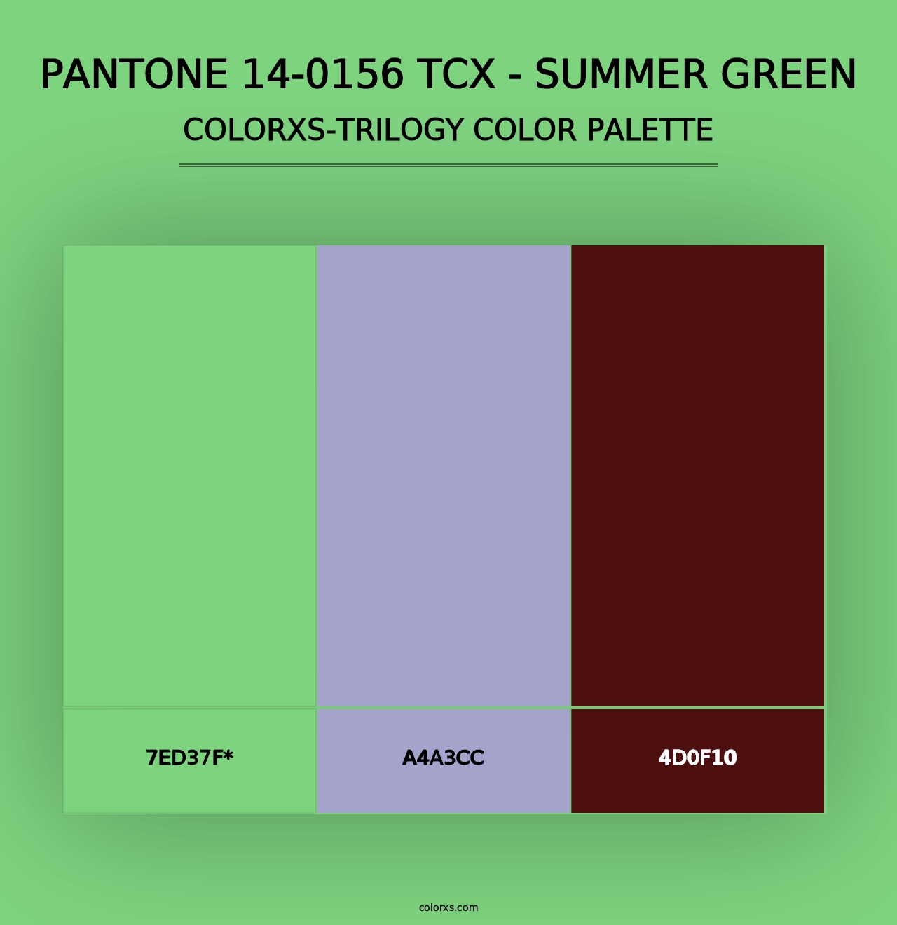 PANTONE 14-0156 TCX - Summer Green - Colorxs Trilogy Palette