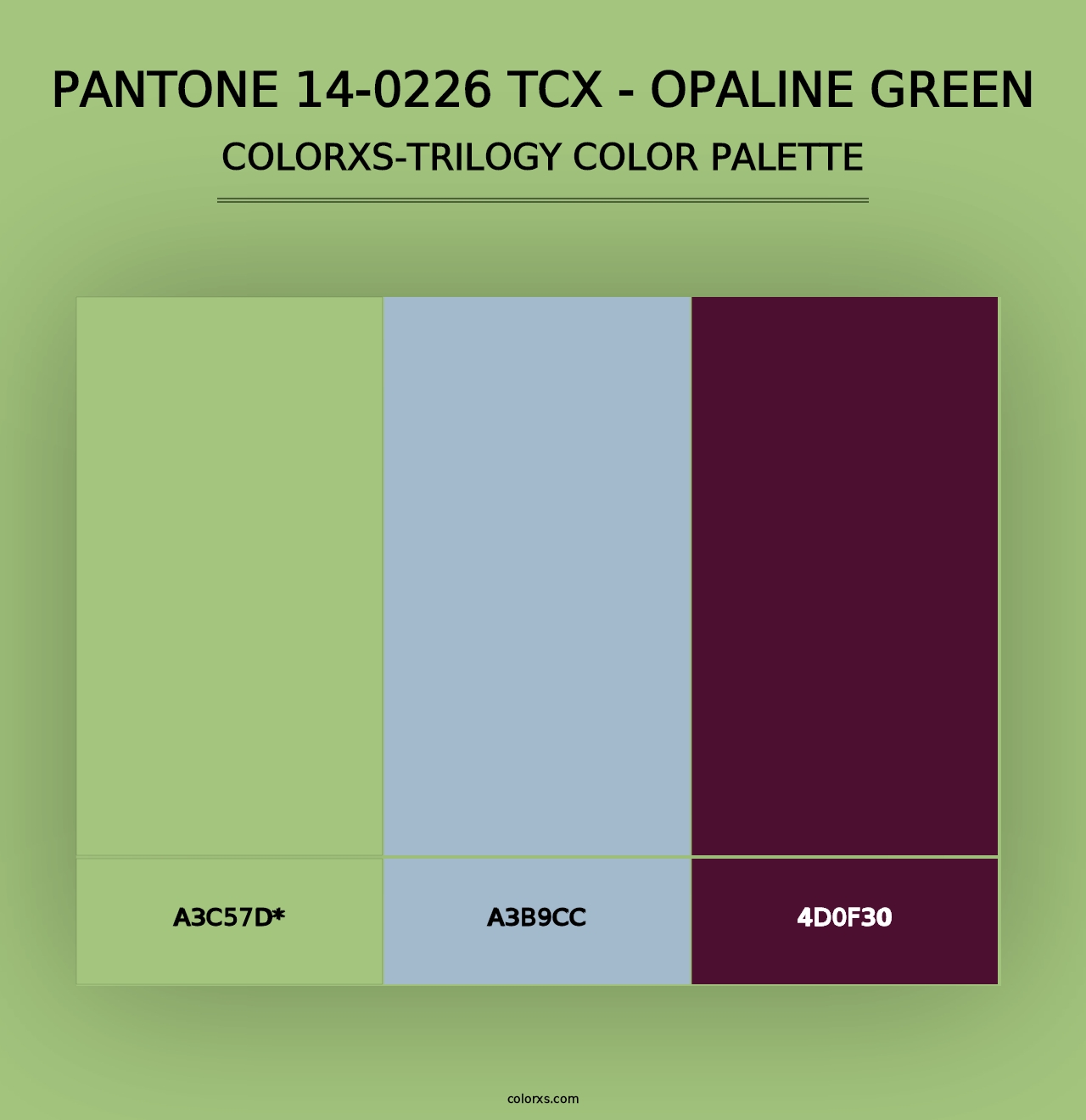 PANTONE 14-0226 TCX - Opaline Green - Colorxs Trilogy Palette