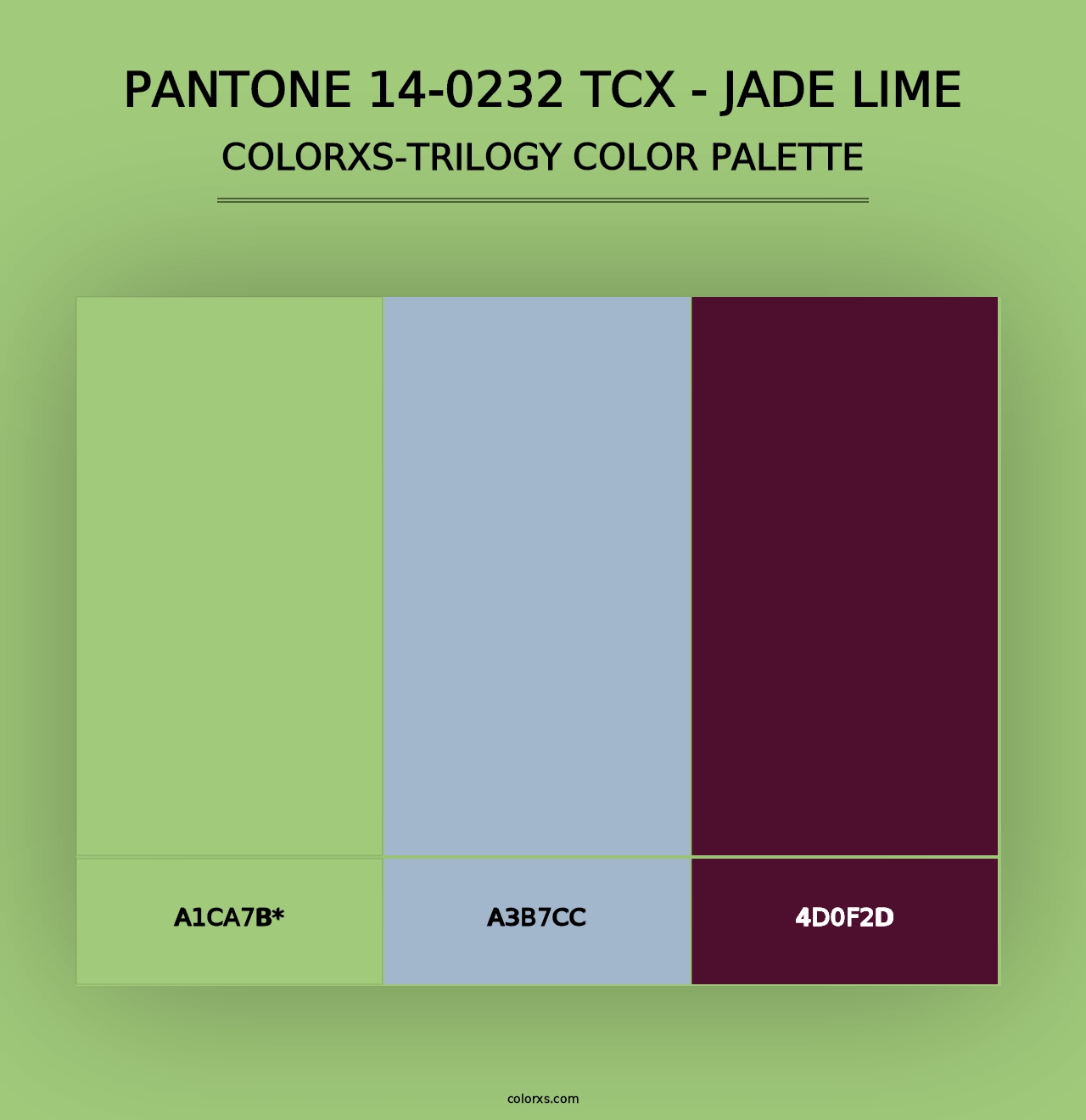 PANTONE 14-0232 TCX - Jade Lime - Colorxs Trilogy Palette