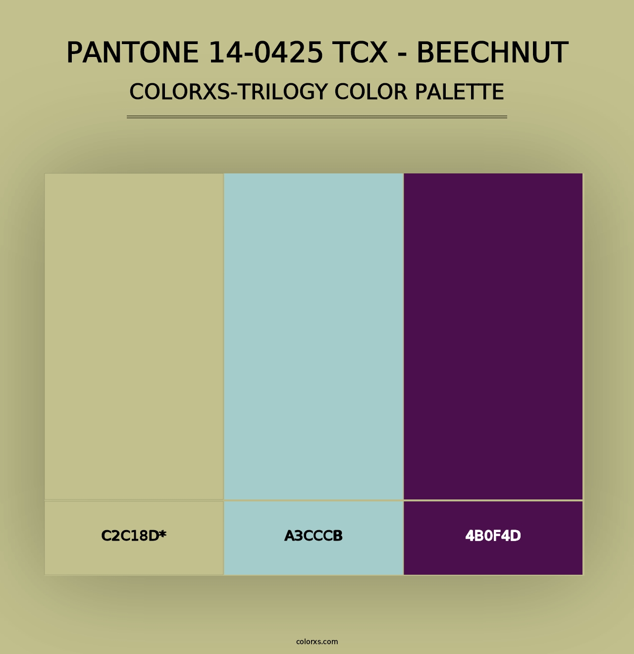 PANTONE 14-0425 TCX - Beechnut - Colorxs Trilogy Palette