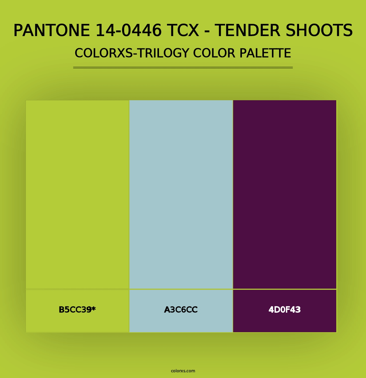 PANTONE 14-0446 TCX - Tender Shoots - Colorxs Trilogy Palette