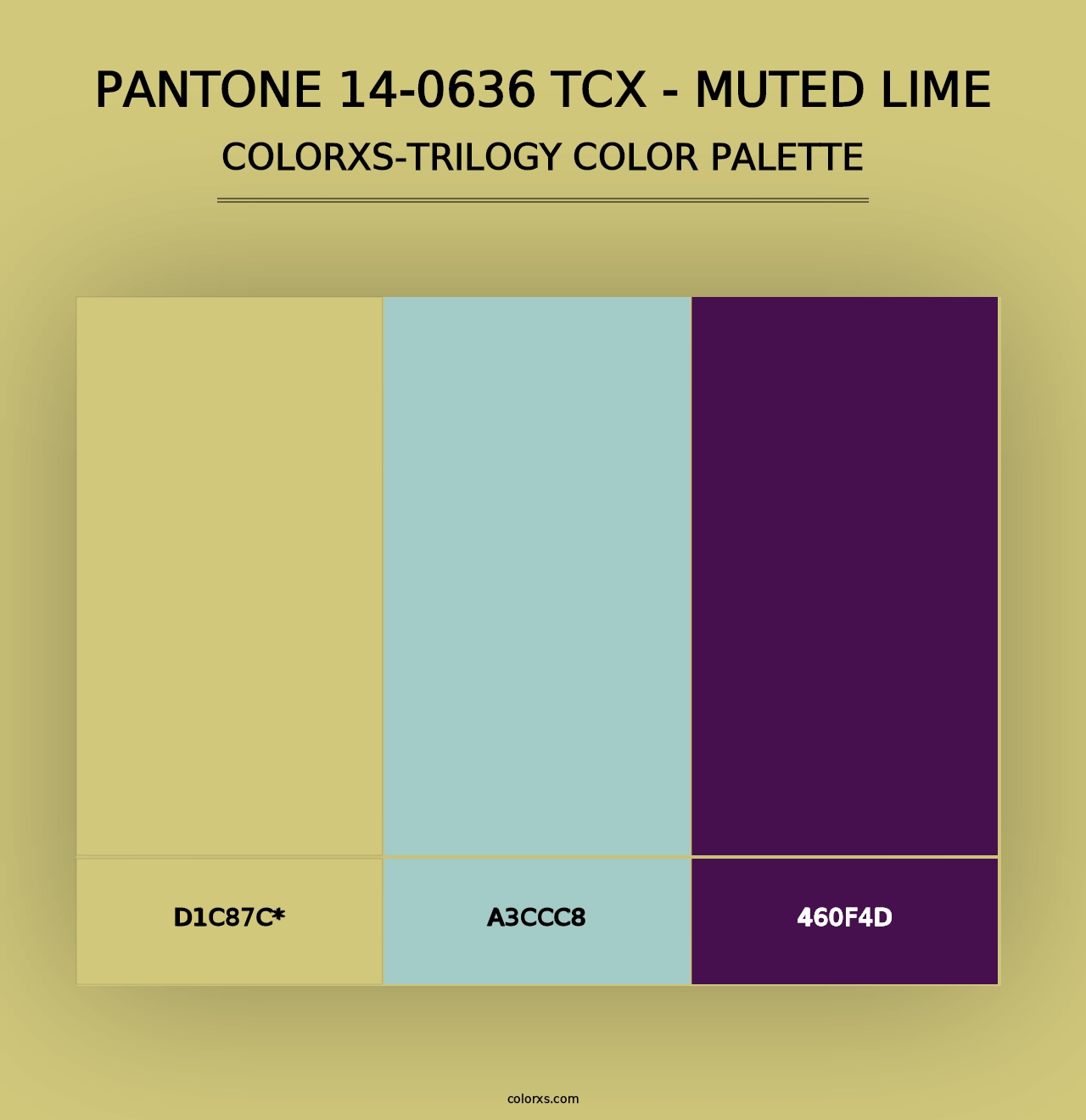 PANTONE 14-0636 TCX - Muted Lime - Colorxs Trilogy Palette