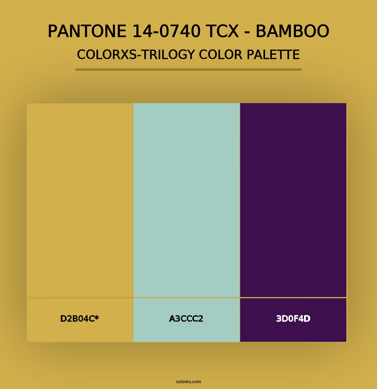 PANTONE 14-0740 TCX - Bamboo - Colorxs Trilogy Palette