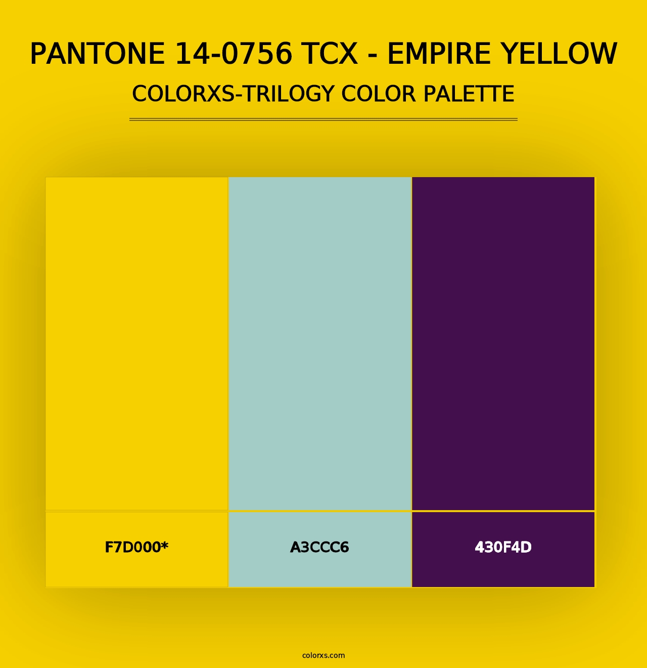 PANTONE 14-0756 TCX - Empire Yellow - Colorxs Trilogy Palette