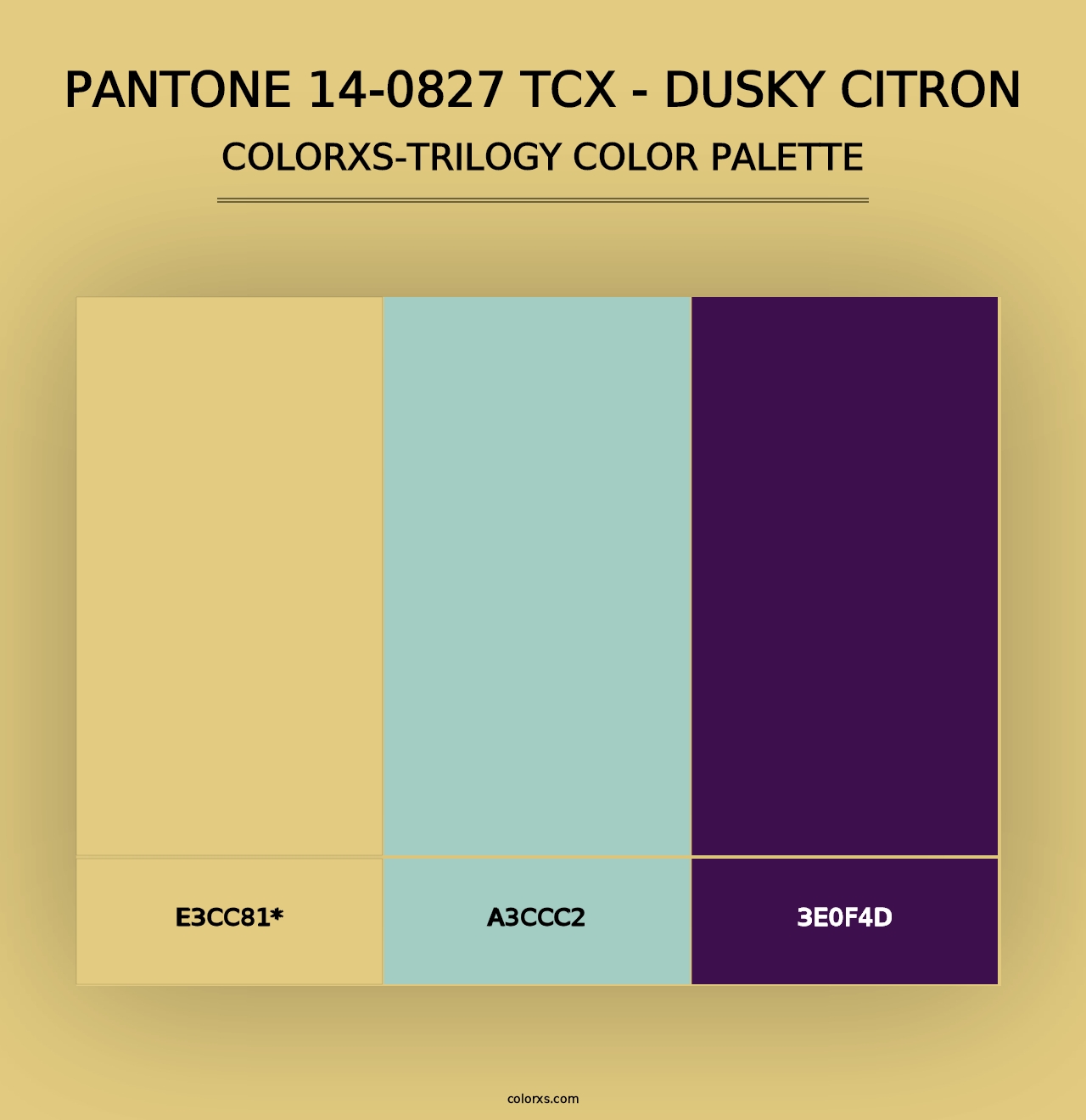 PANTONE 14-0827 TCX - Dusky Citron - Colorxs Trilogy Palette