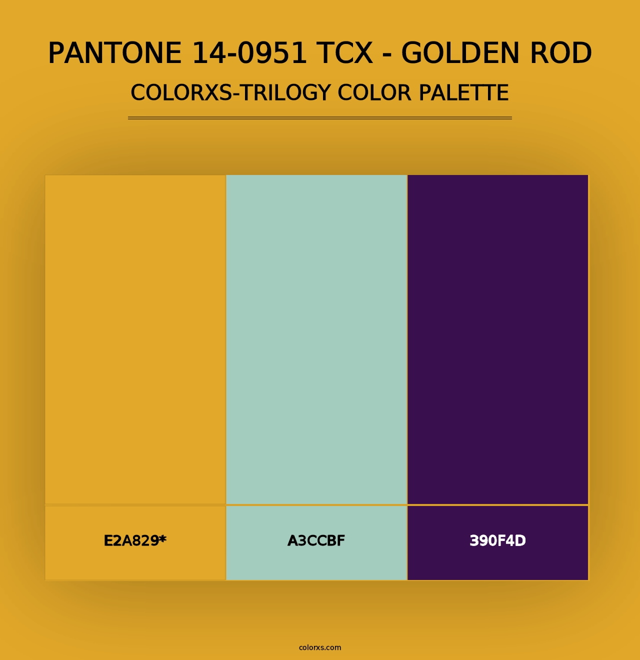 PANTONE 14-0951 TCX - Golden Rod - Colorxs Trilogy Palette