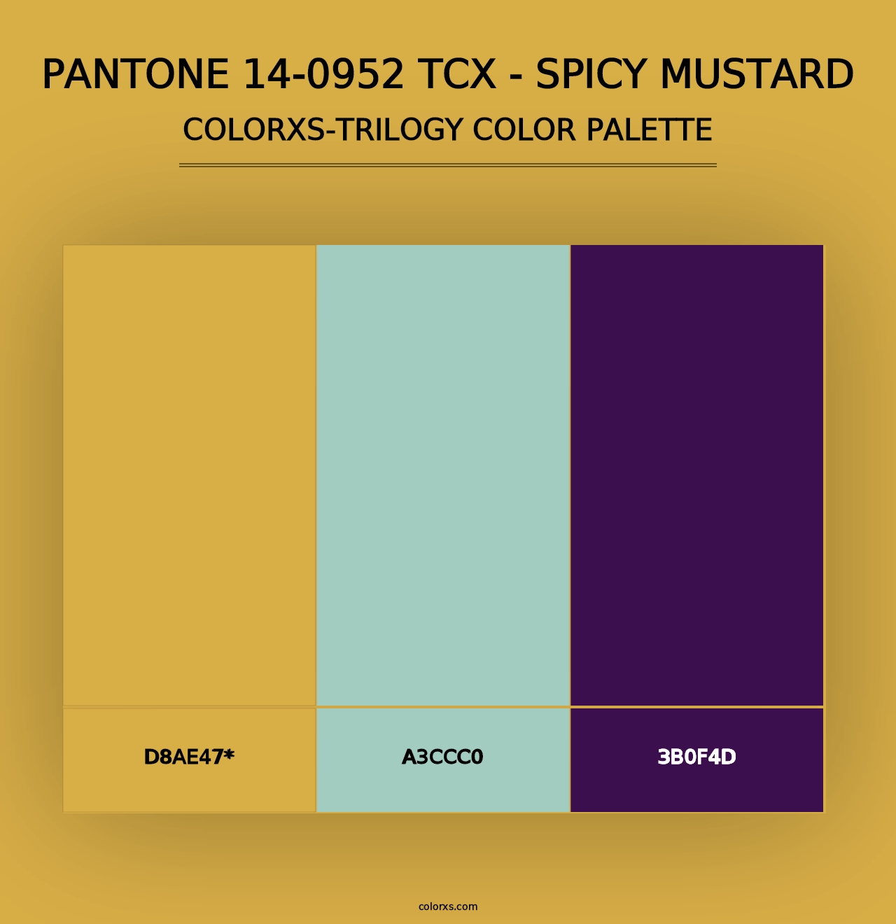 PANTONE 14-0952 TCX - Spicy Mustard - Colorxs Trilogy Palette