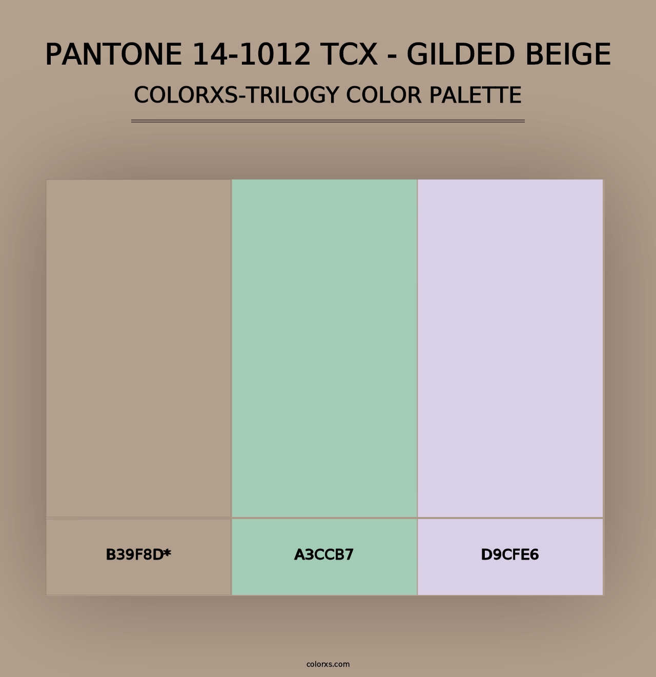 PANTONE 14-1012 TCX - Gilded Beige - Colorxs Trilogy Palette