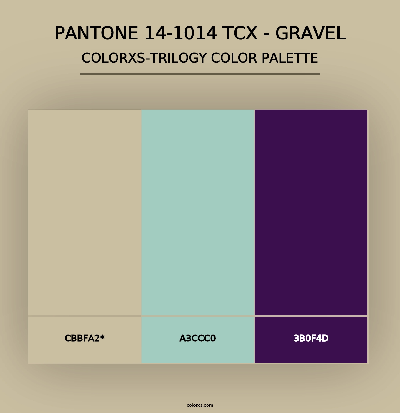 PANTONE 14-1014 TCX - Gravel - Colorxs Trilogy Palette