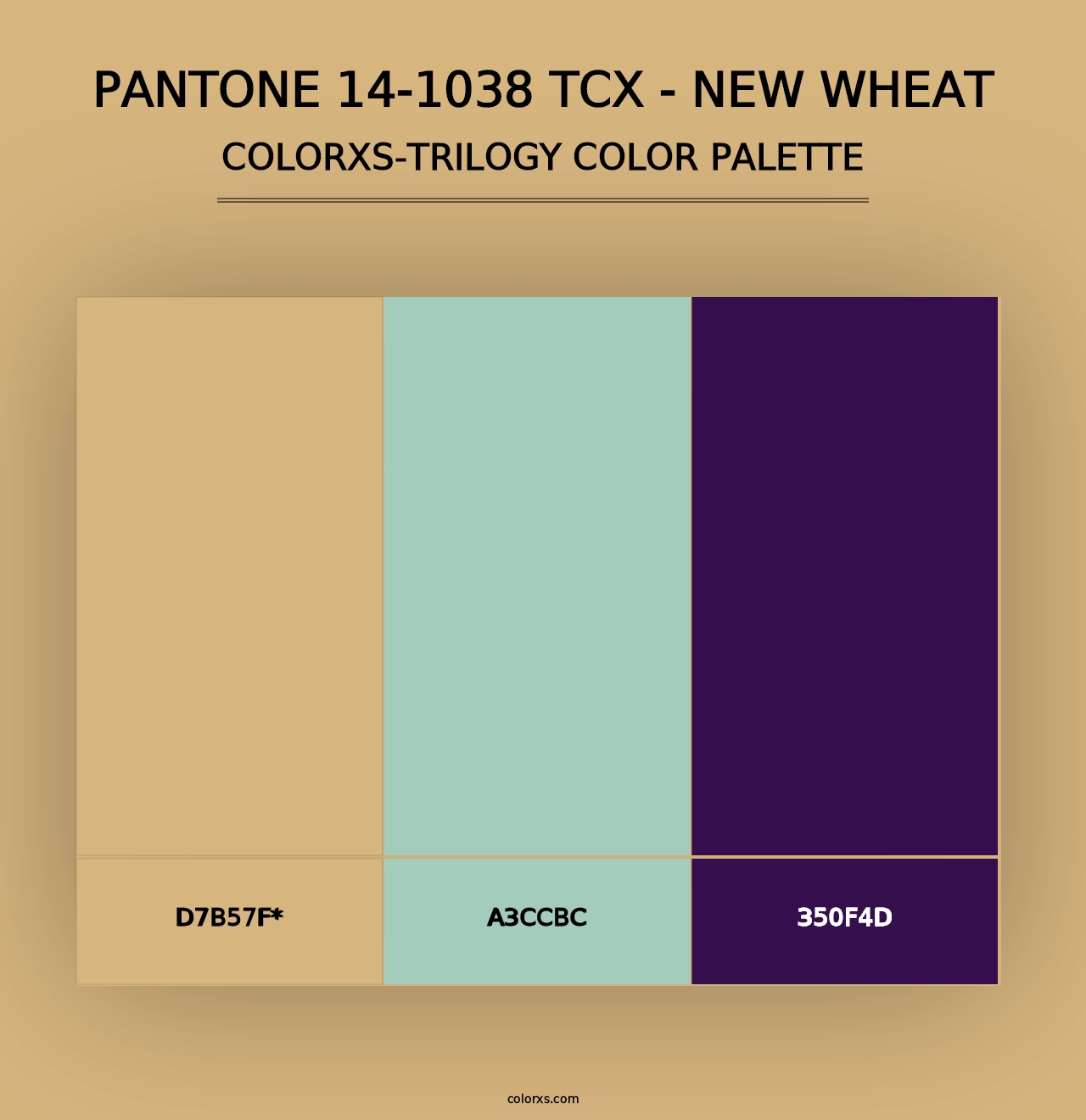 PANTONE 14-1038 TCX - New Wheat - Colorxs Trilogy Palette