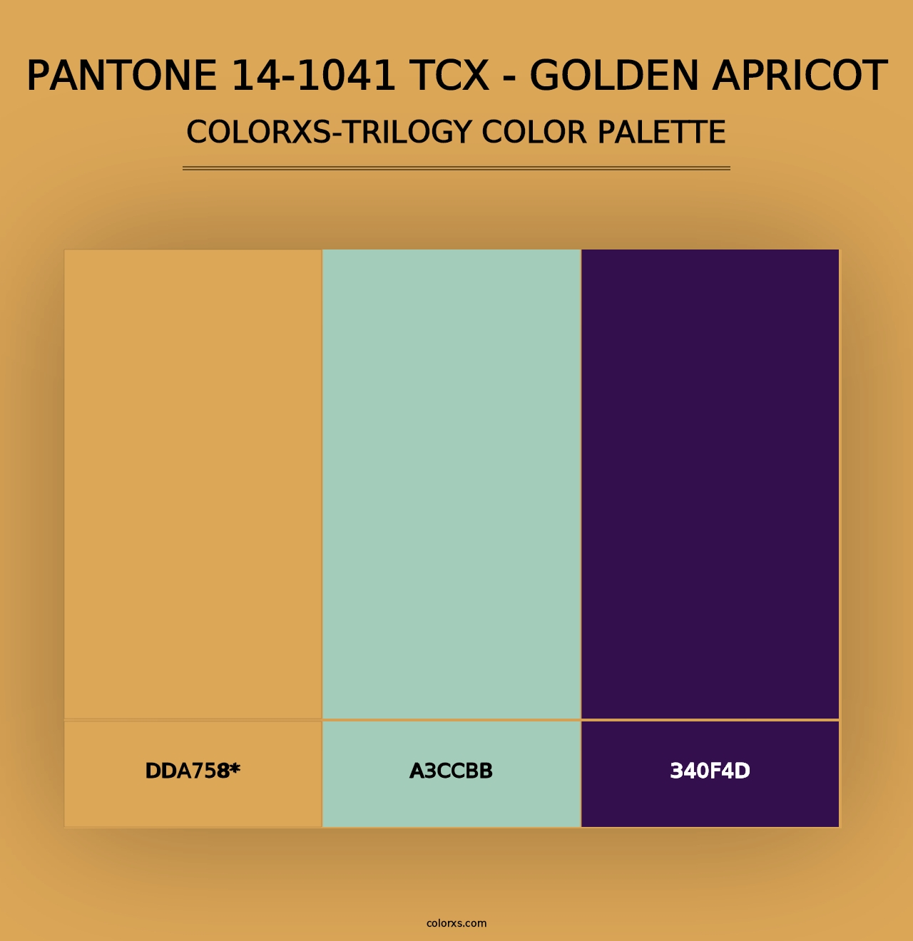 PANTONE 14-1041 TCX - Golden Apricot - Colorxs Trilogy Palette