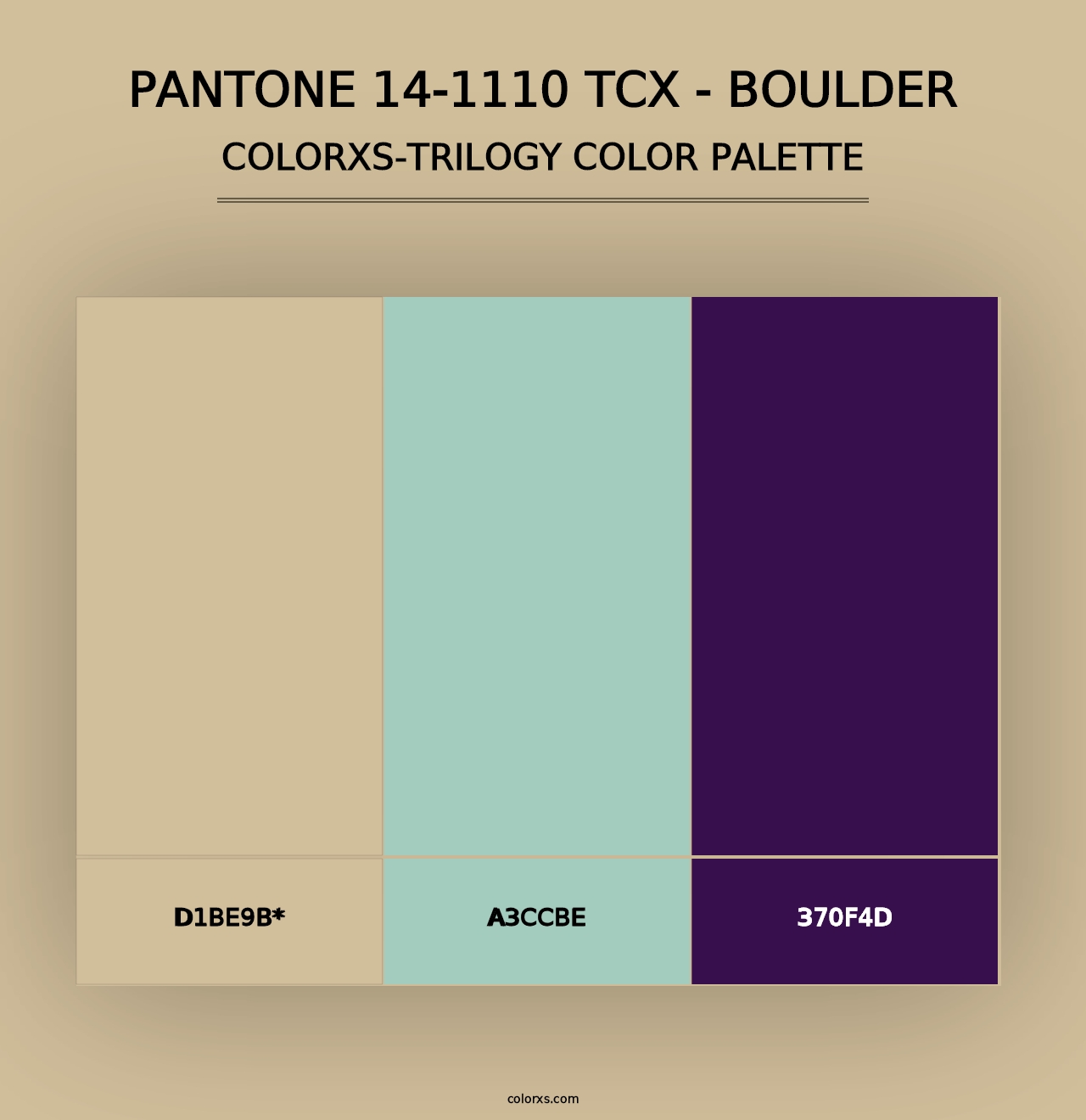 PANTONE 14-1110 TCX - Boulder - Colorxs Trilogy Palette