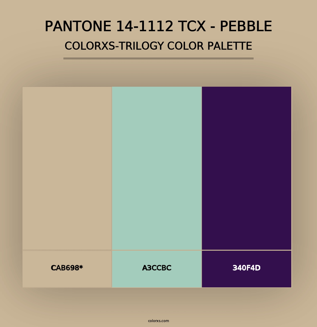 PANTONE 14-1112 TCX - Pebble - Colorxs Trilogy Palette